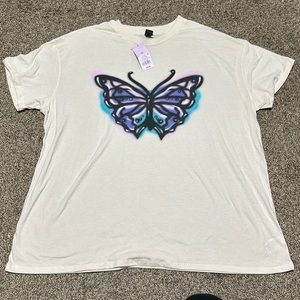 NWT Wild Fable Airbrush Butterfly Graphic T